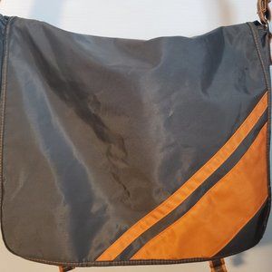 SOREN Messenger bag Gray orange stripe laptop travel work office school shoulder